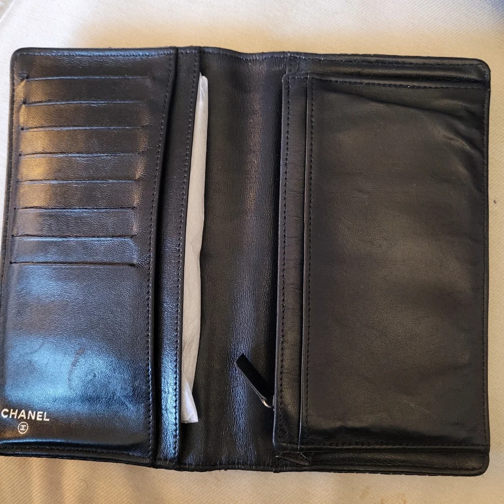 CHANEL Lambskin Perforated Wallet
